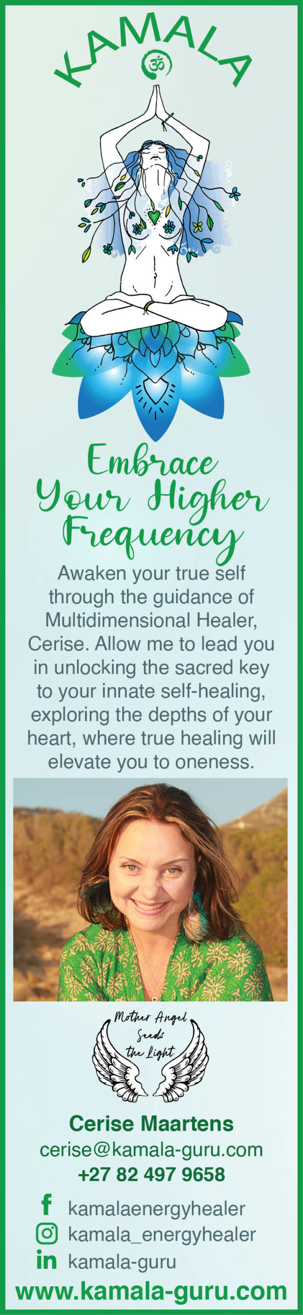 APPROVED Cerise Maartens KAMALA - Third Vertical OM Ad 260mm x 60mm Spring 2023